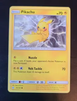 Pokemon TCG Sun And Moon Cosmic Eclipse Pikachu 66/236 NM - Image 1