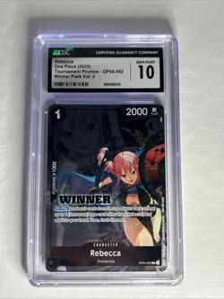 CGC 10 - Rebecca Winner - OP04-092 - 2025 Winner Pack Vol. 2 - One Piece TCG - Image 1