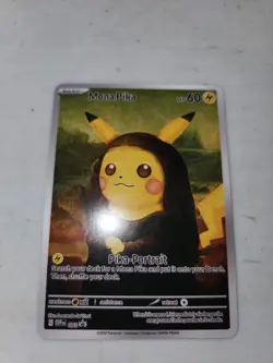Mona Lisa Pikachu Pokemon Card Art Style Trading Cards - Image 1