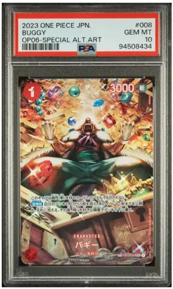 2023 One Piece Buggy OP06-008 Special Alternate Art Wings of the Captain PSA 10 - Image 1