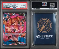 2025 One Piece PRB02 EN #047 Charlotte Pudding Special Alt. Art PSA 10 GEM MINT - Image 3