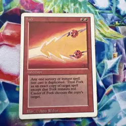 Fork, Revised Edition (3ED) Moderately Played (MP) Magic the Gathering (MTG) - Image 1
