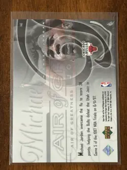 Upper Deck 1999-00 Air of Greatness Michael Jordan #146 Bulls NBA Insert - Image 2