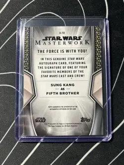 2025 Topps Star Wars Masterwork Sung Kang as Fifth Brother On Card Auto #A-FB - Image 2