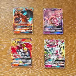 Pokemon TCG GX Holo Lot 4: Charizard GX, Mewtwo GX, Ho-Oh GX, Sylveon GX - Image 1