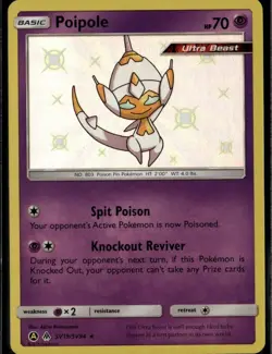 Poipole Shiny Holo Rare Hidden Fates: Shiny Vault SV19/SV94 Psychic Holofoil Pok - Image 1