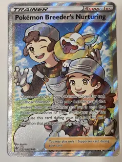 Pokemon Breeder's Nurturing 188/189 Darkness Ablaze Full Art Ultra Rare Trainer - Image 1