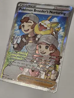 Pokemon Breeder's Nurturing 188/189 Darkness Ablaze Full Art Ultra Rare Trainer - Image 2