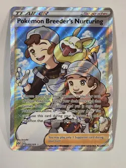 Pokemon Breeder's Nurturing 188/189 Darkness Ablaze Full Art Ultra Rare Trainer - Image 4