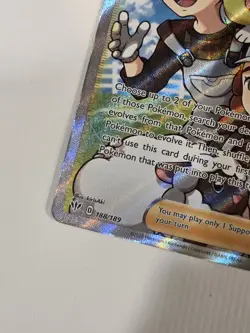 Pokemon Breeder's Nurturing 188/189 Darkness Ablaze Full Art Ultra Rare Trainer - Image 5