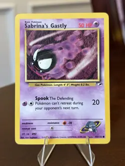 Sabrina’s Gastly 93/132 - Gym Heroes - Vintage 1999-2000 - Pokemon TCG LP - Image 1