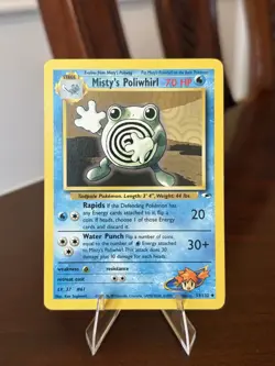 Pokemon TCG Misty’s Poliwhirl 53/132 Gym Heroes LP Vintage WOTC 2000 - Image 1