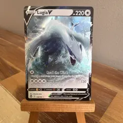 Pokemon TCG Card Lugia V 138/195 Silver Tempest NM Full Art Rare Holo - Image 1