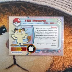Topps Pokemon Meowth #52 MP EN-1517 - Image 2