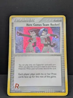 Here Comes Team Rocket! 111/109 Returns Holo Secret Rare Pokemon TCG Nintendo MP - Image 3