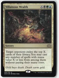 Villainous Wealth Foil R Double Masters 2022 292 NM - Image 1