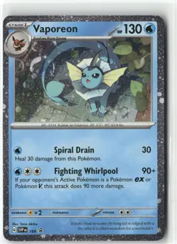 Vaporeon (Cosmos Holo), Pokemon SV: Scarlet & Violet Promo Cards Promo, 168 NM - Image 1