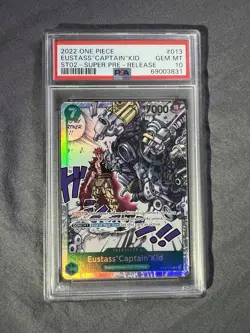 One Piece Eustass “Captain” Kid Super Pre Release SR PSA 10 - Image 1