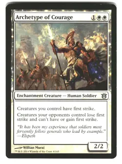 Archetype of Courage 4 Uncommon Born of the Gods Magic: The Gathering LP - Image 1