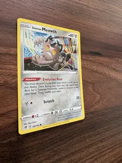 Galarian Meowth SWSH02: Rebel Clash 126/192 Reverse Holo Common NM - Image 3