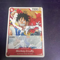 One Piece Card Game Alt-Art Monkey D. Luffy Super Pre-Release Promo P-001 - Image 1