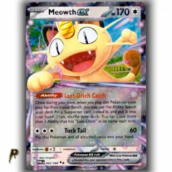 2026 Pokemon Perfect Order Meowth ex 062/088 Double Rare Holo NM - Image 1