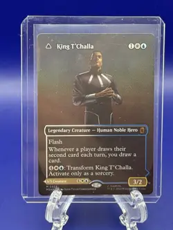 King T'Challa Black Panther Hope Enduring x1 Mtg Marvel Nm Borderless Foil #0373 - Image 1