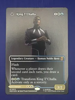 King T'Challa Black Panther Hope Enduring x1 Mtg Marvel Nm Borderless Foil #0373 - Image 2