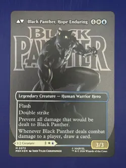 King T'Challa Black Panther Hope Enduring x1 Mtg Marvel Nm Borderless Foil #0373 - Image 3