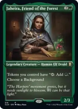 Jaheira, Friend of the Forest 518 (Foil Etched) ,Magic the Gathering, MTG LP - Image 1