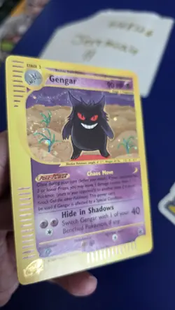 2002 Pokemon Gengar #13/165 Expedition Base Set Holo PERFECT SWIRL🌀 🔥 B - Image 4
