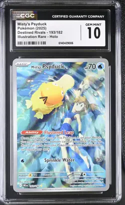 CGC 10 Misty's Psyduck 193/182 Destined Rivals IR Pokemon Card - Image 1