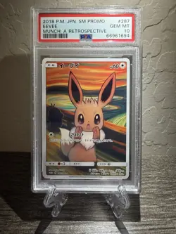 Full-Art Eevee Pokemon 2018 Munch A Retrospective Promo Japanese 287/SM-P PSA 10 - Image 1