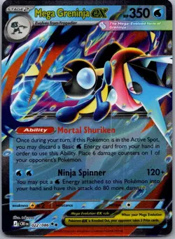 Mega Greninja ex 022/086 Double Rare Chaos Rising Pokemon Holo Near Mint - Image 1