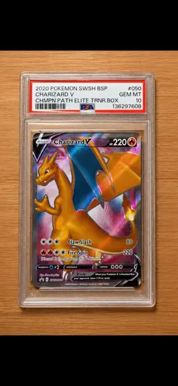 Pokemon Charizard V SWSH050 2020 SWSH Promo Holo English PSA 10 - Image 1