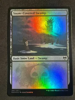 MTG Snow-Covered Swamp, NM-Mint, (KHM #280/285) Foil - Image 1