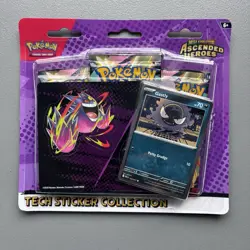 Pokemon TCG Ascended Heroes Gastly Tech Sticker 3-Pack Blister New Sealed - Image 1