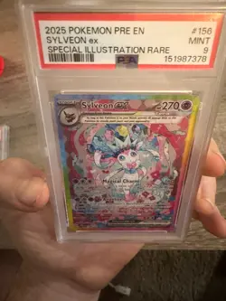 Pokemon Sylveon ex 156/131 Sv: Prismatic Evolutions PSA 9 SIR English Holo - Image 4