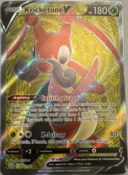 Pokemon Kricketune V 142/163 SWSH05 Battle Styles Ultra Rare Full Art Holo - Image 1