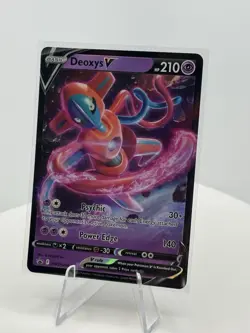 Pokemon TCG Deoxys v SWSH266 Full Art Black Star Promo Holo Card NM Condition - Image 1