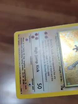 PL Pokemon TCG Fossil Set Hitmonlee Holo Card 7/62 WoTC - Image 4