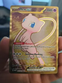 Mew EX Gold Metal Card #205/165 SV Scarlet & Violet 151 Pokemon UPC Promo - Image 2
