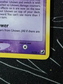 Unown (N) N/28 Unseen Forces Holo Rare EN 60HP Vintage Pokemon Company TCG - Image 4