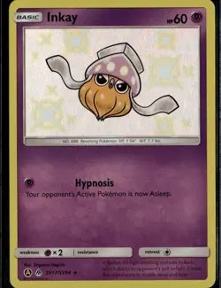 Inkay Shiny Holo Rare Hidden Fates: Shiny Vault SV17/SV94 Holofoil Pokemon Card - Image 1