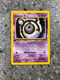 Pokemon TCG Cards 1st Edition Unown M 49/75 Neo Discovery Uncommon NM - Image 1