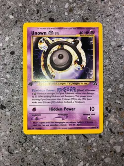 Pokemon TCG Cards 1st Edition Unown M 49/75 Neo Discovery Uncommon NM - Image 3