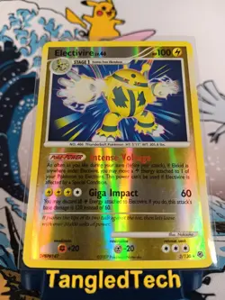 Pokemon Electivire Lv. 46 03/130 Diamond and Pearl English Reverse Holo LP - Image 1