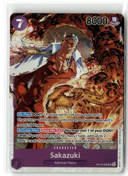 Sakazuki OP16-065 Super Rare The Time of Battle One Piece Foil Near Mint - Image 1