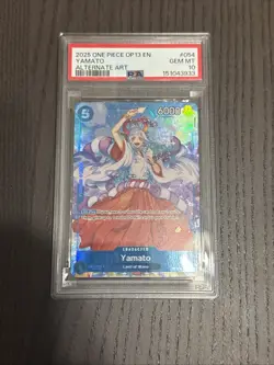 2025 ONE PIECE OP13-CARRYING ON HIS WILL ALTERNATE ART #054 YAMATO PSA 10 - Image 1