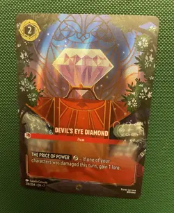 Disney Lorcana Devil's Eye Diamond 218/204 Enchanted Foil EN - Image 1